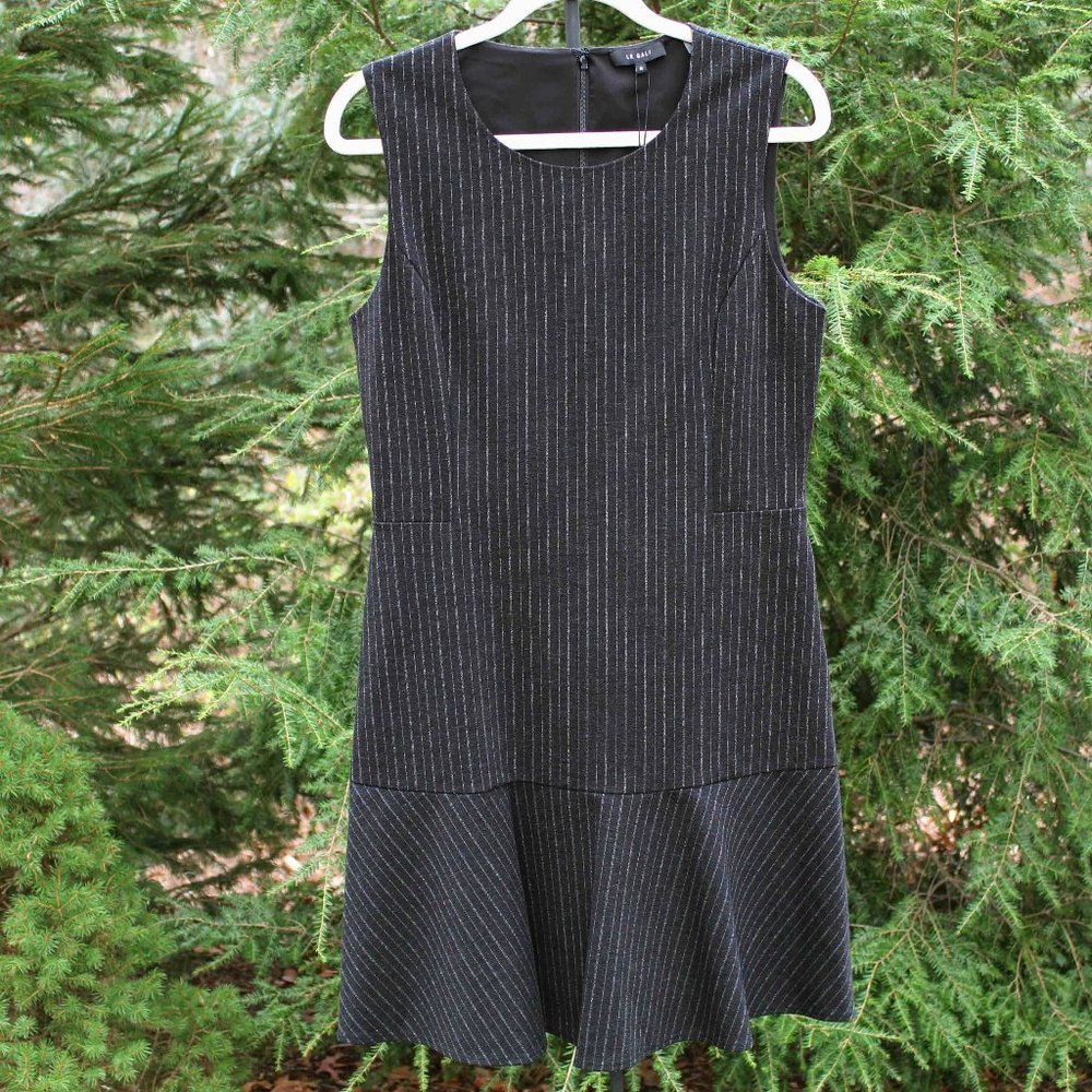 Le Gali Chelsie Fully Lined Pinstripe Sleeveless Dress NWT